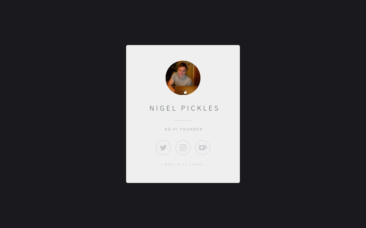 Carrd profile picture for @nigel